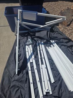 Cal king white bed framw