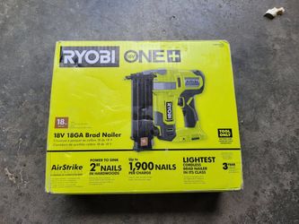 NEW RYOBI P321 18V 0NE+ 18-GAUGE CORDLESS AIRSTRIKE BRAD NAILER (TOOL ONLY)