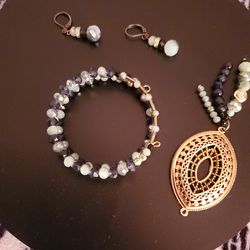 Set of blue,green and gold