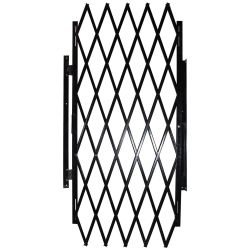 Foldable Security Gate 48in X 80in Black Steel