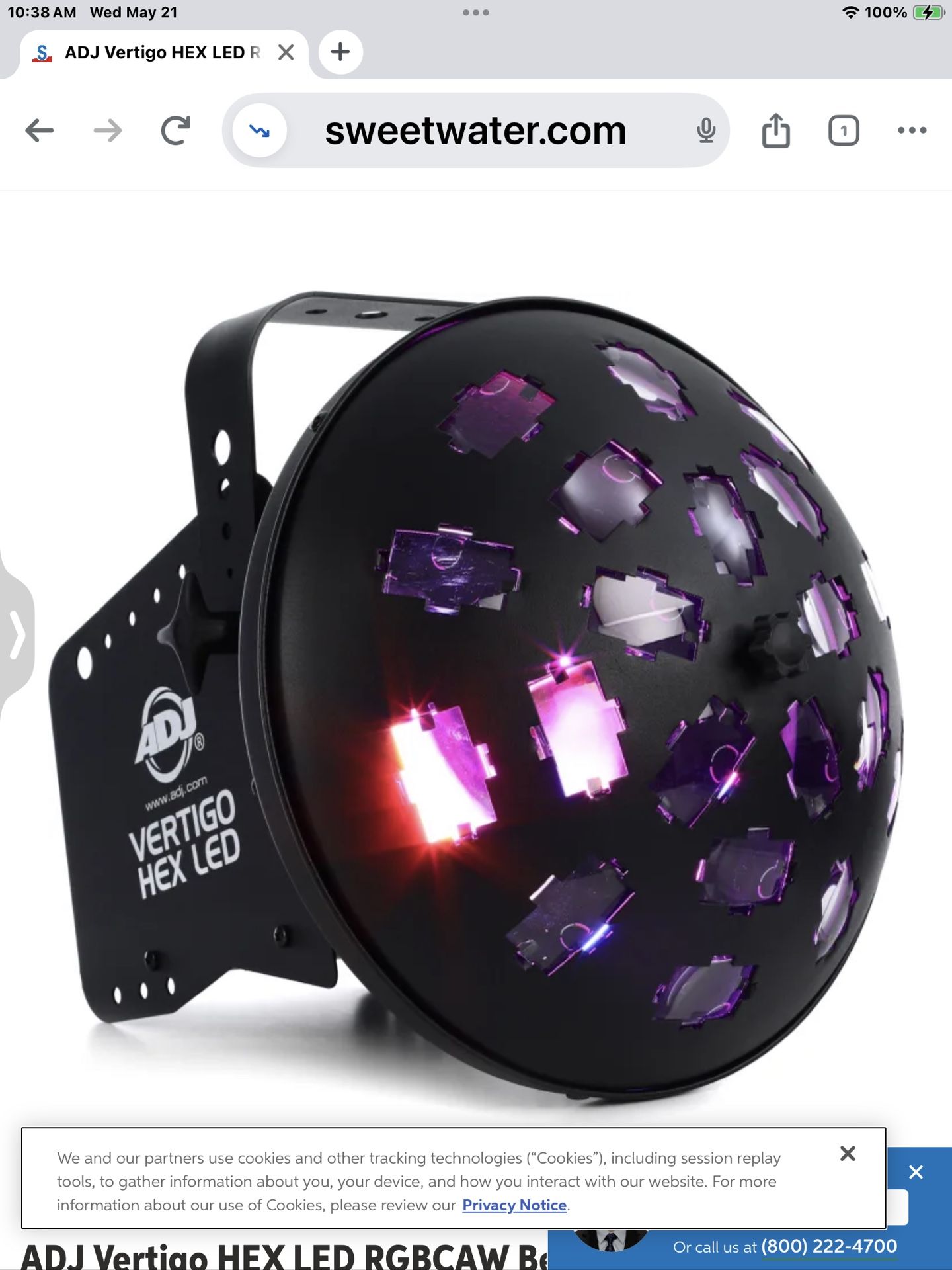 Hex Vertigo Led Disco Light RGB Beam Effect