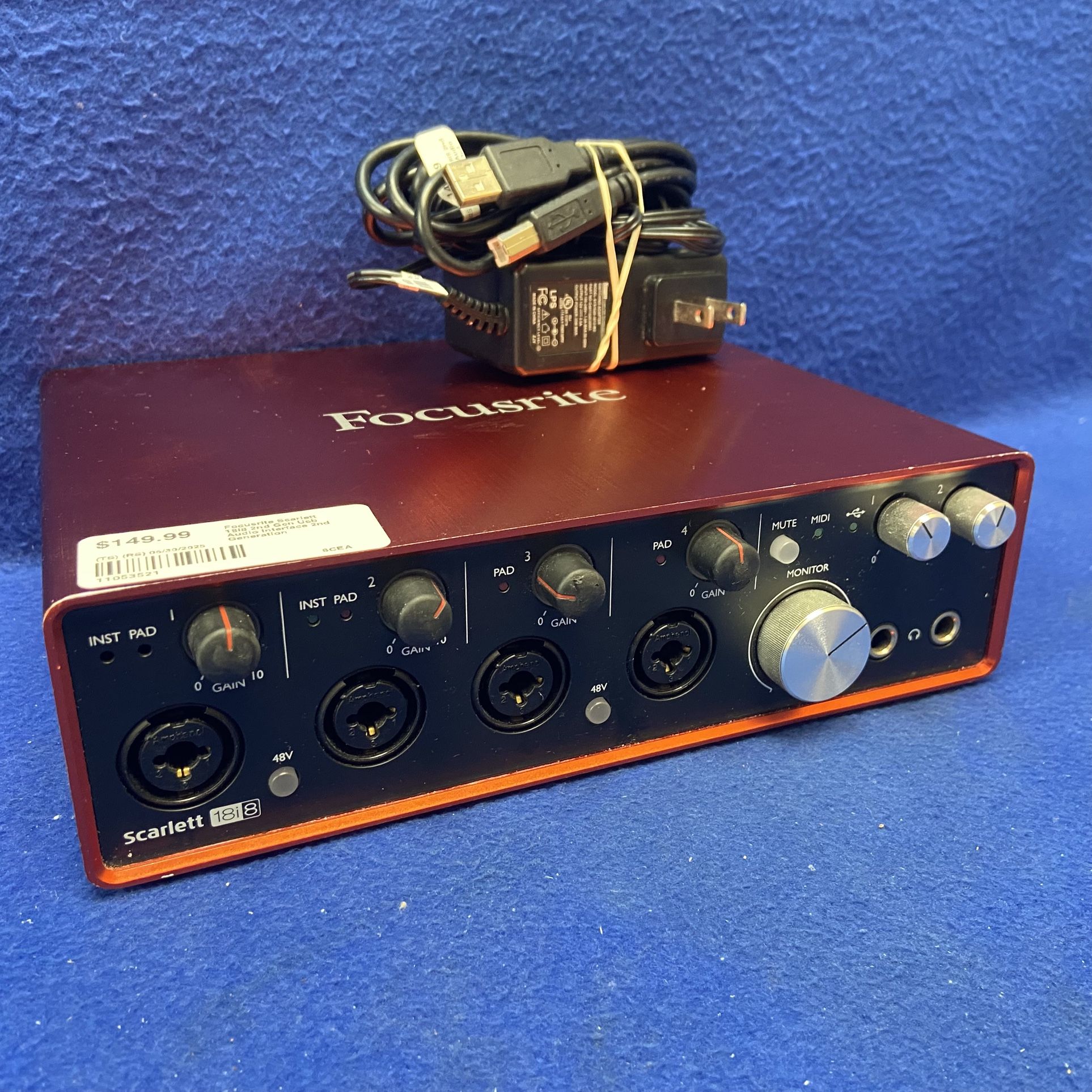 Focusrite Scarlett 18i8 2nd Gen USB Audio Interface 2nd Generation 11053521