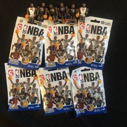 6 Sealed NBA 10 To Collect And 6 Open Buildable Figures
