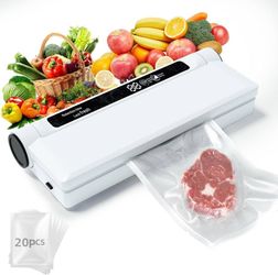 new Food Vacuum Sealer Machine, 75KPA Strong Suction, Dry/Wet Modes, 20 Vacuum Seal Bags for Food, Digital Countdown Timer, Compact Lightweight, Ideal