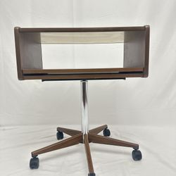 Vintage Mid-Century Sweden Swivel Side Table!