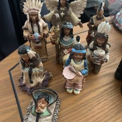 Anyone Collects Indian Figurines Of People ,  Animals  And Teepee.(16) Pieces. Reduced From $10 Each To $5 Each 