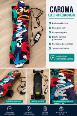 Caroma Electric Longboard – Complete with Charger
