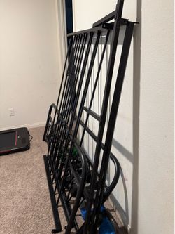 Black metal bed frame