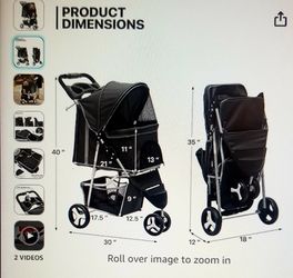 Monibloom Foldable Pet Stroller