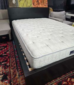 Queen Bed & Mattress for sale  (moving out)
