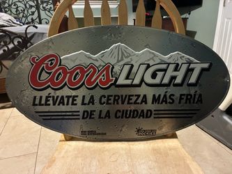 Coors Light Metal Tin Sign
