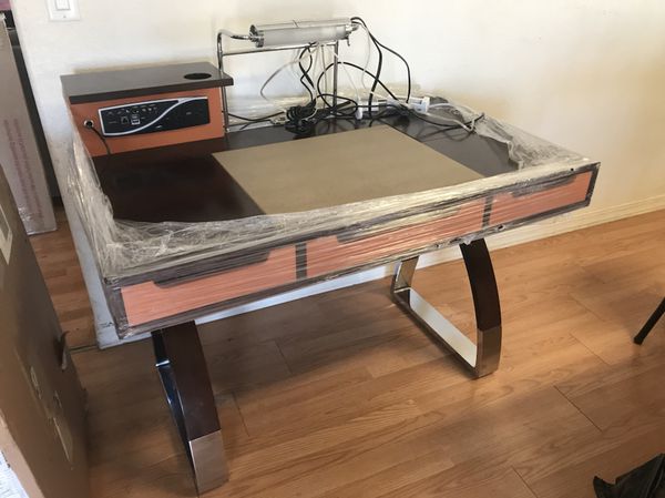 Mark David Designer Desk With Attached Lamp For Sale In Pahrump