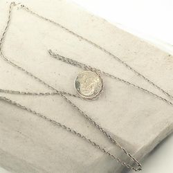 14 K WHITE GOLD NECKLACE 