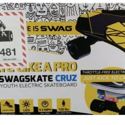SWAGTRON Swagskate NG3 Electric Skateboard with Kick-Assist and Smart Sensors