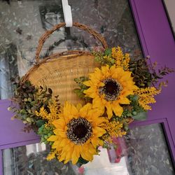 Handcrafted Sunflower Wreath