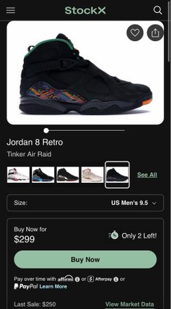 Air Jordan 8 Retro Tinker Air Raid Size 9.5
