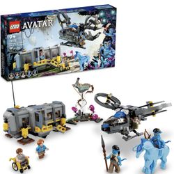 LEGO Avatar Floating Mountains Site 26 & RDA Samson 75573 Building Set - Helicopter Toy Featuring 5 Minifigures and Direhorse Animal Figure, Movie Ins