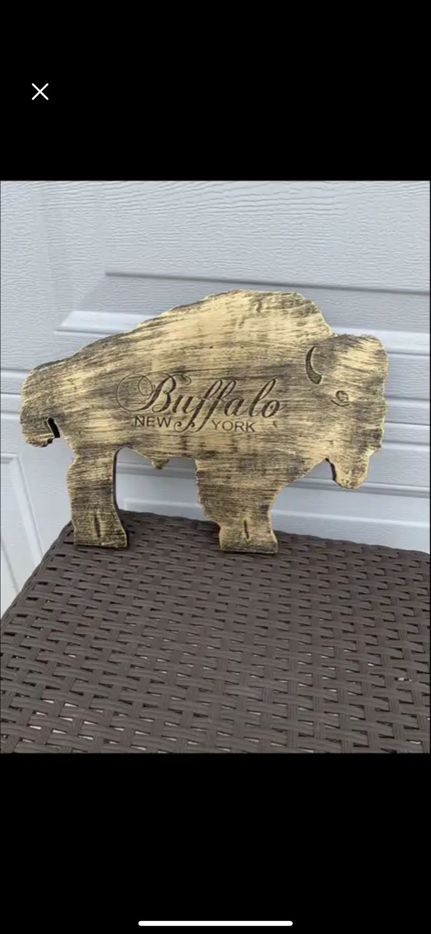 Antique Gold, Buffalo Shaped Wall Plaque