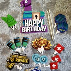 Video Game Fortnite Cake Decorations