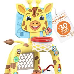 , Giraffe Basketball Hoop & Soccer Goal Activity Center | 30+ Sounds & Lights...