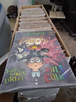 Boxes of comic books  new .