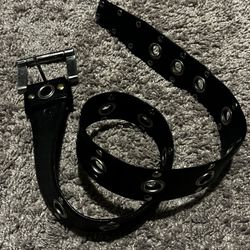 Black Gothic Grommet Belt
