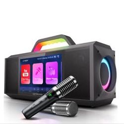 GEARDON GD-G06 Karaoke Machine – 9" Touchscreen Android 12, 2 Wireless Mics, 200W (New)