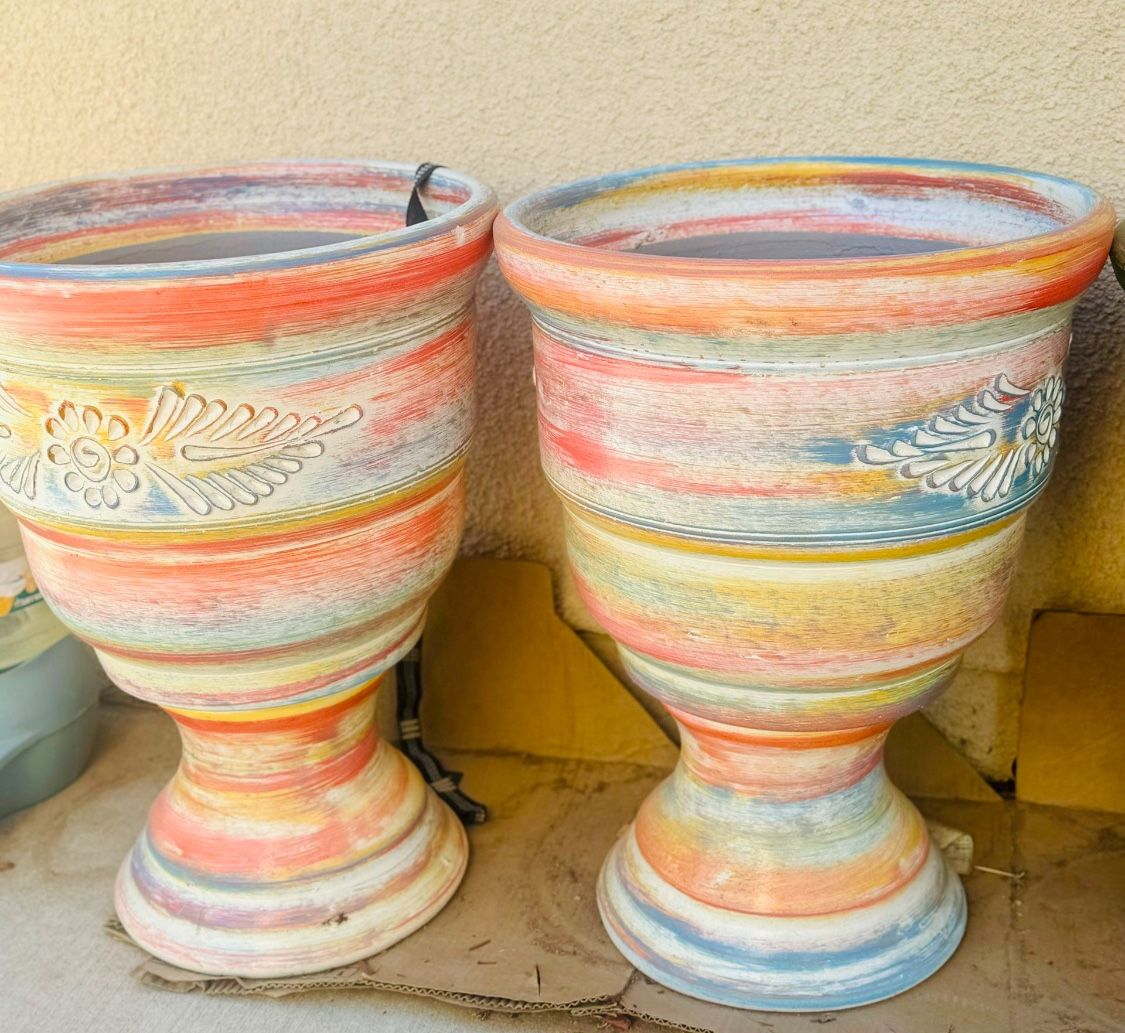 2x95 New Mexican Clay Planters Or $45 Each