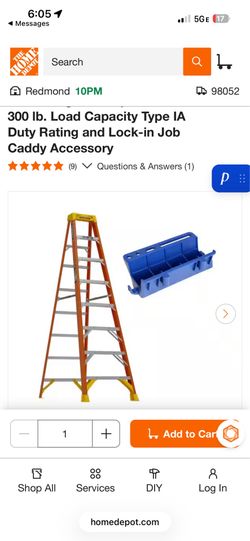 Werner 8 ft fiberglass ladder