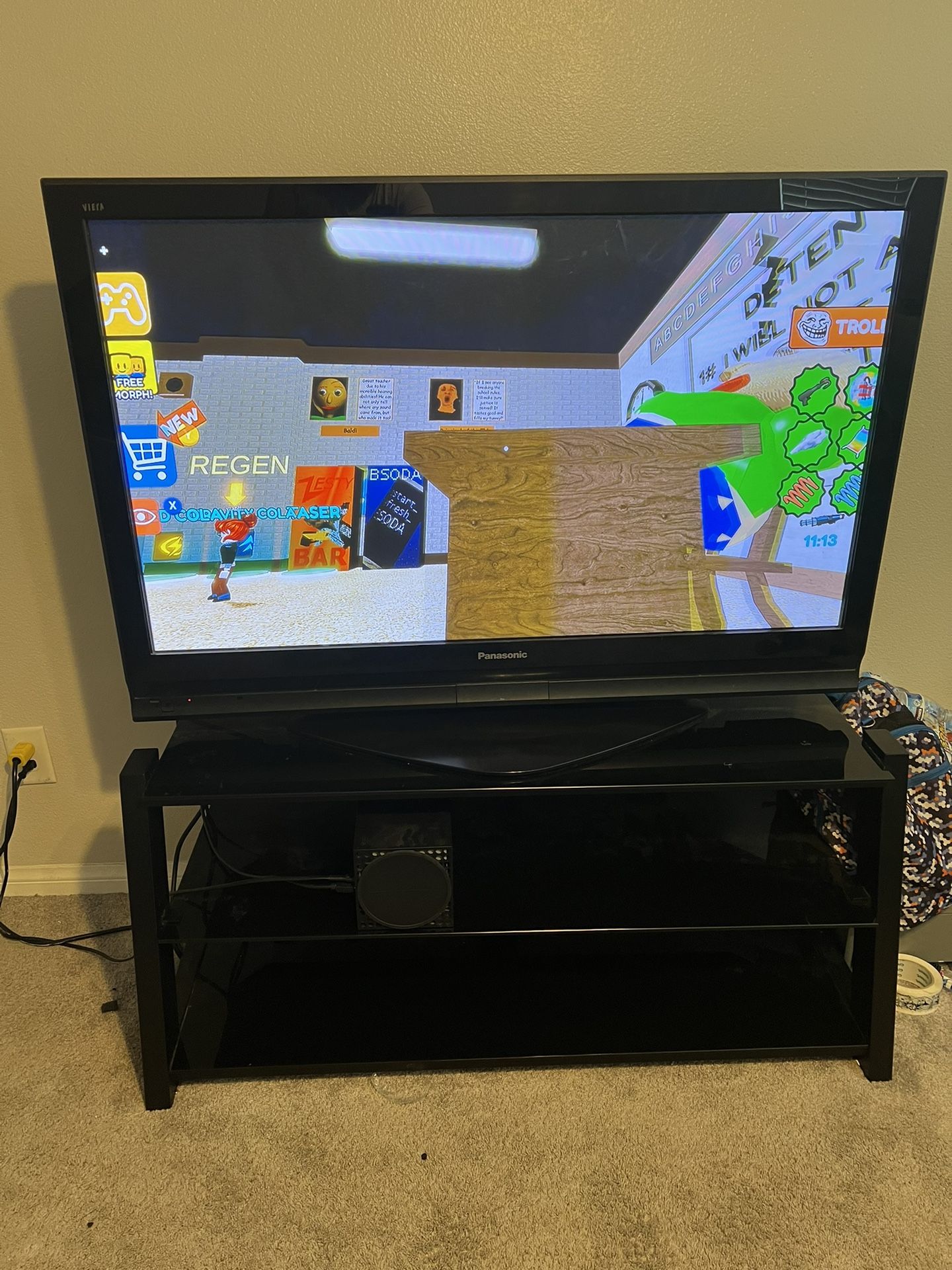 50 Inch Panasonic Plasma TV And TV Stand