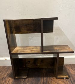 Wood Tone Wall & Desk Shelf