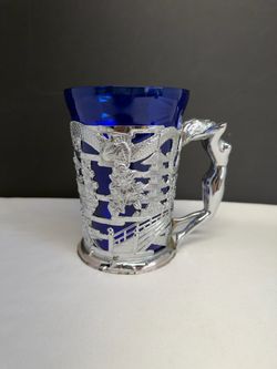 Vintage cobalt glass cup