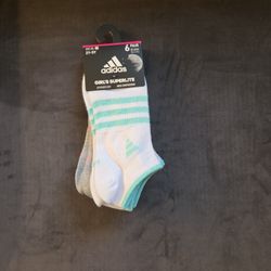 GIRLS No Show Socks (6 Pairs)
