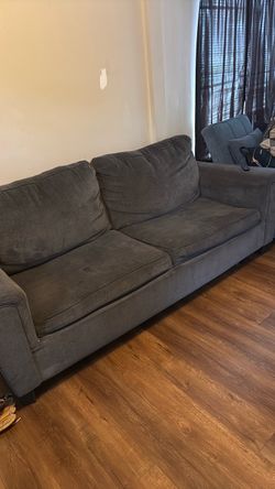 Gray Fabric 3-Seat Sofa