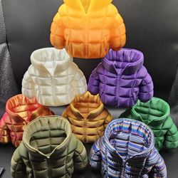 3D Printed Puffy Jacket Planter Pot 4inches Tall