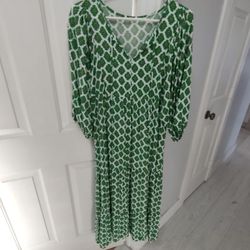 Women's Green and Red Dress (L) Like New