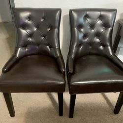 2 Leather Chairs
