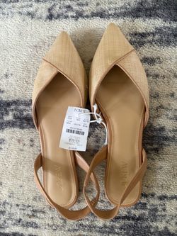 JCREW Woven Sling Back Flats