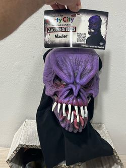 NEW Zagone Studios Mauler Latex Mask Hood Party City Exclusive Halloween Horror NWT