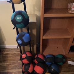 American barbell medicine ball Set With Stand