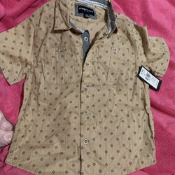 Boys Size 5 Kenneth Cole Button Up Shirt Nwt