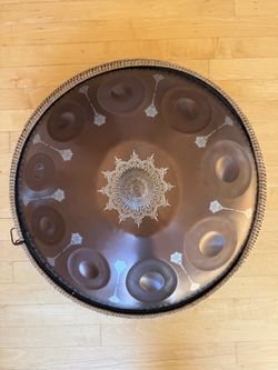 Handpan in D Minor with Mandala Engraving