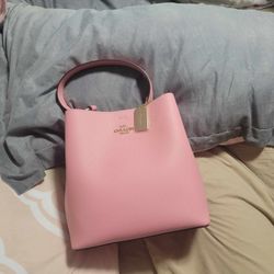 Pink Coach Bucket Purse 