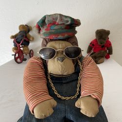 Vintage Collectible Toy Lot. Teddy Bea, Monkey. 