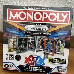 Monopoly Prizm:NBA 2nd Edition Board Game 2023-24 Panini NBA Trading Cards collectible SEALED BOX