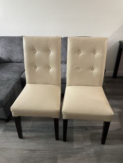 White dining room chairs