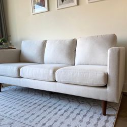 Modern Upholstered Sofa Couch, 80"W, Grey Weave