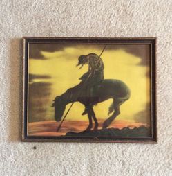 Antique 1926 Art Print End of Trail by James Earle Fraser. 