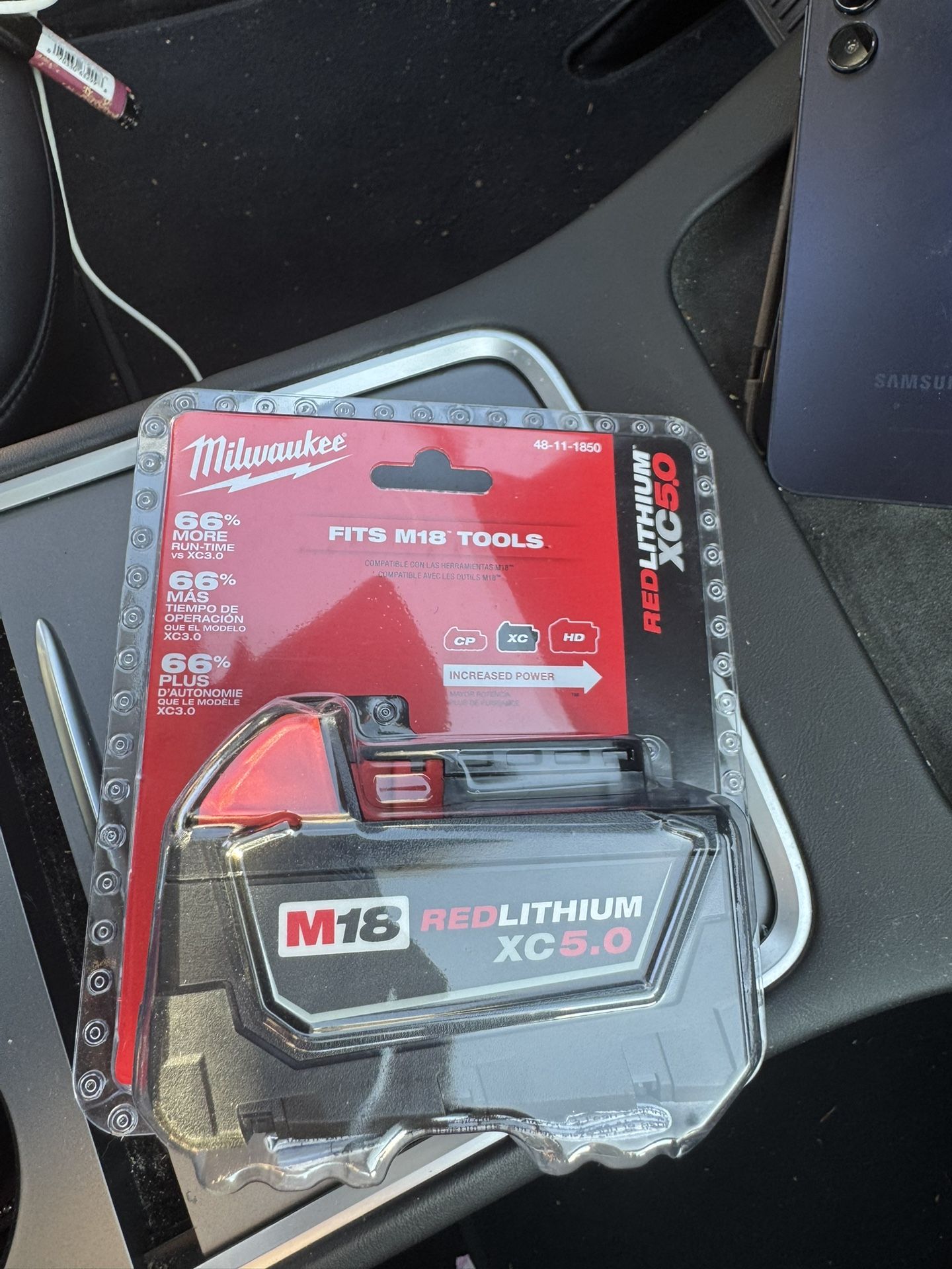 2 Milwaukee Red Lithium Xc 5.0 Batteries