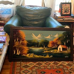 Framed Oil Painting  4’ x 2’ and 2 inches